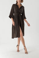 Spotted Shirt dress with side slits 94274