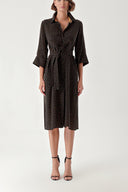 Spotted Shirt dress with side slits 94274
