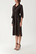 Spotted Shirt dress with side slits 94274