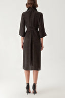 Spotted Shirt dress with side slits 94274