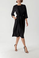 Black Loose fit dress with seam detail 94276