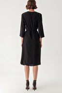 Black Loose fit dress with seam detail 94276