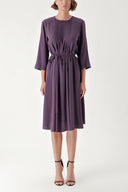 Purple Loose fit dress with seam detail 94276