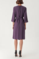Purple Loose fit dress with seam detail 94276