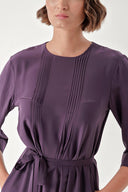 Purple Loose fit dress with seam detail 94276