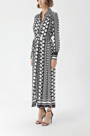 Black Shirt dress with ruffle detail 94299