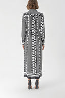 Black Shirt dress with ruffle detail 94299