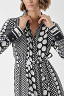 Black Shirt dress with ruffle detail 94299