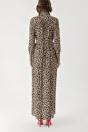 Black Mustard Shirt dress with ruffle detail 94299