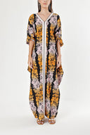 Patterned Loose fit dress with stitching details 94304