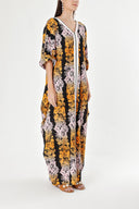 Patterned Loose fit dress with stitching details 94304