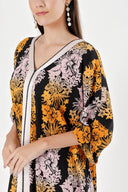 Patterned Loose fit dress with stitching details 94304