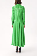 Green wide cut long dress 94306