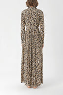 Patterned Pleated wide cut shirt dress 94309