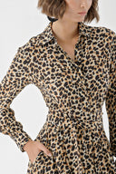 Patterned Pleated wide cut shirt dress 94309