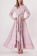 Lilac Long taffeta dress with piece skirt detail 94333