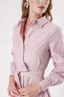 Lilac Long taffeta dress with piece skirt detail 94333