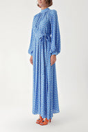 Spotted Pleated long dress 94336