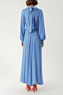 Spotted Pleated long dress 94336