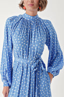 Spotted Pleated long dress 94336