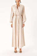 Beige Loose fit shirt dress 94356