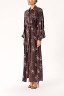 Brown Loose fit shirt dress 94356