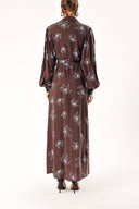 Brown Loose fit shirt dress 94356