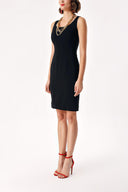 Black Sleeveless tight mini dress 94382