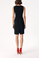 Black Sleeveless tight mini dress 94382
