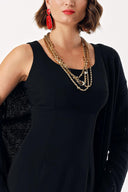 Black Sleeveless tight mini dress 94382