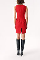 Red Sleeveless tight mini dress 94382