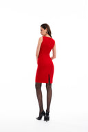 Red Sleeveless tight mini dress 94382