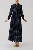 Spotted Belted casual shirt dress 94389