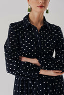 Spotted Belted casual shirt dress 94389