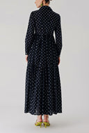 Spotted Belted casual shirt dress 94389