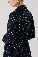 Spotted Belted casual shirt dress 94389