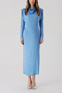 Blue Padded body-hugging dress 94406