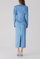 Blue Padded body-hugging dress 94406