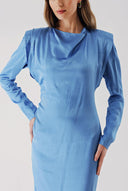 Blue Padded body-hugging dress 94406