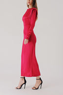Fuchsia Padded body-hugging dress 94406