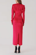 Fuchsia Padded body-hugging dress 94406