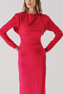 Fuchsia Padded body-hugging dress 94406