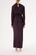 Plum Double-breasted detailed slit midi dress 94448