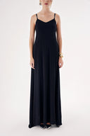 Black Strappy stone-detailed comfortable godel dress 94457