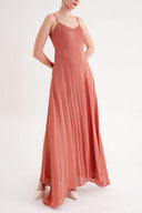 Light Pink Strappy stone-detailed comfortable godel dress 94457