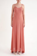 Light Pink Strappy stone-detailed comfortable godel dress 94457