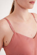 Light Pink Strappy stone-detailed comfortable godel dress 94457