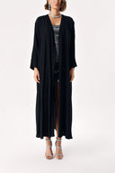 Black Long caftan with long sleeves 94466