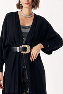 Black Long caftan with long sleeves 94466