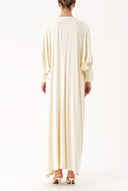 Beige Crystal Stone embroidered long sleeve caftan 94467
